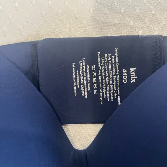 Knix Contour Wireless Blue Closure Bra 44DD - Picture 2 of 4